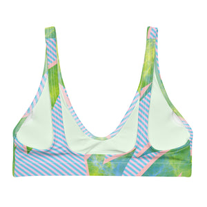 Staying Outside Of The Lines Recycled padded bikini top