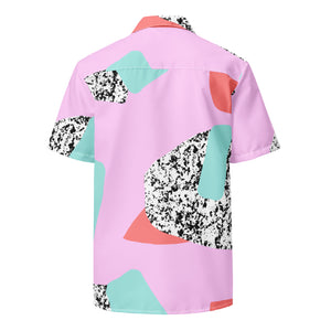 Moving Particles Unisex button shirt