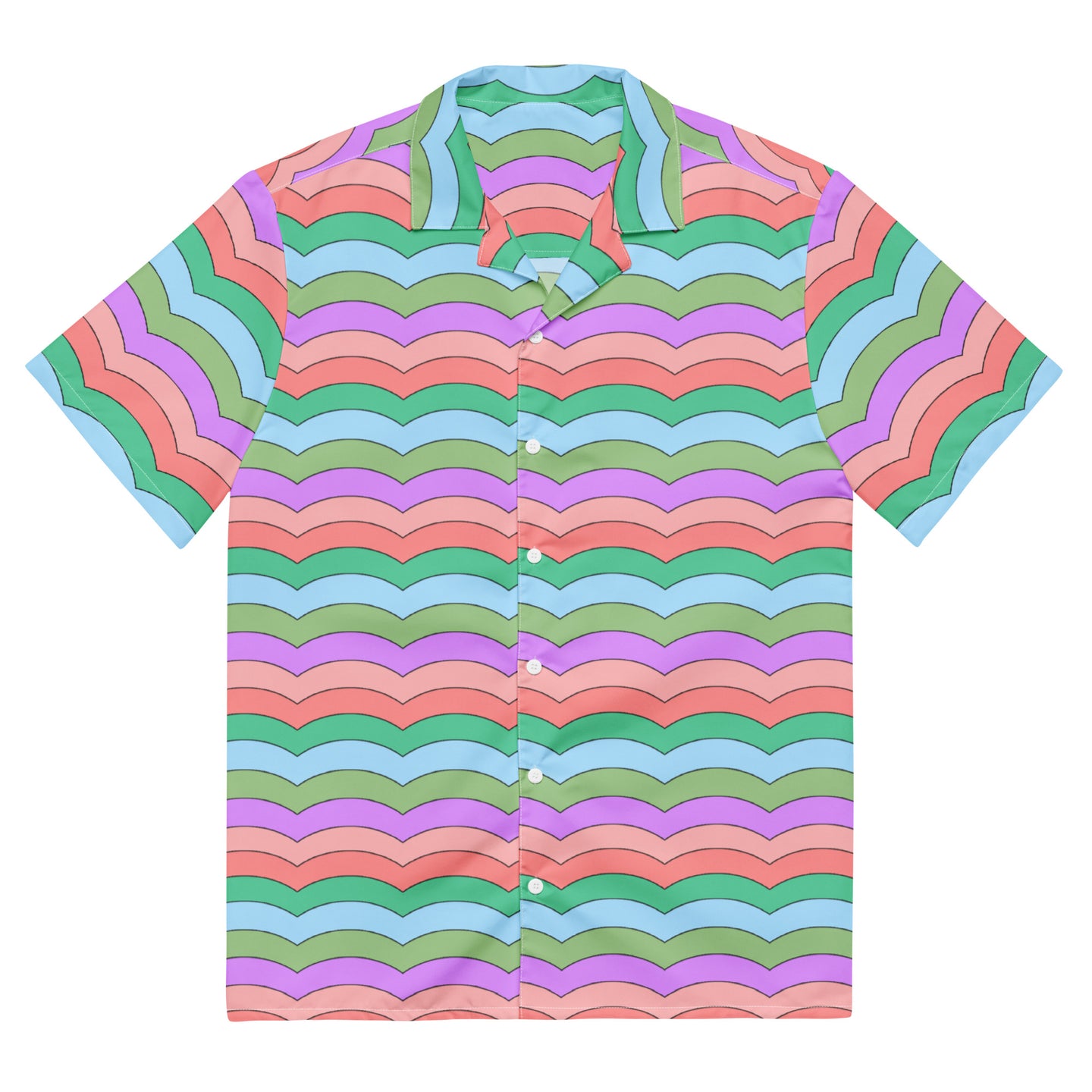 Waves Of Life Unisex button shirt