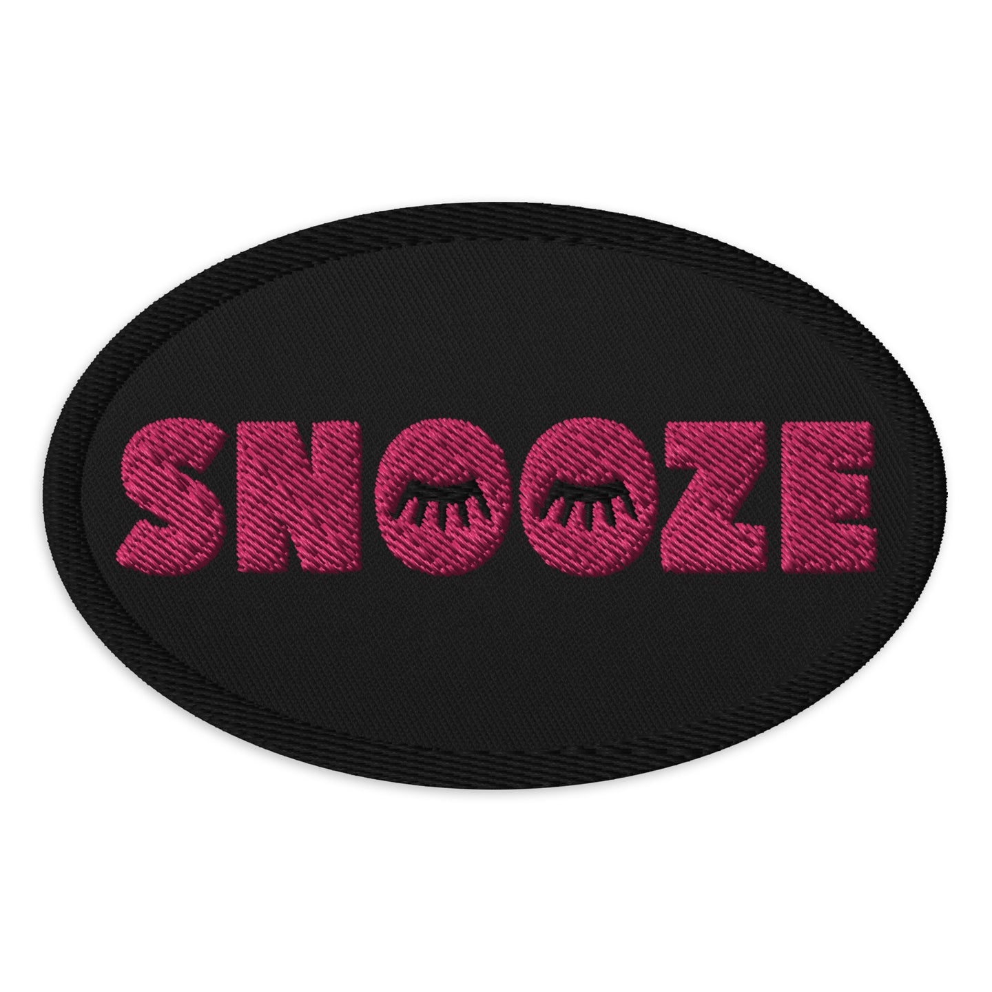 Snooze Embroidered patches