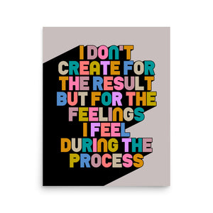 I Don't Create For The Results Poster