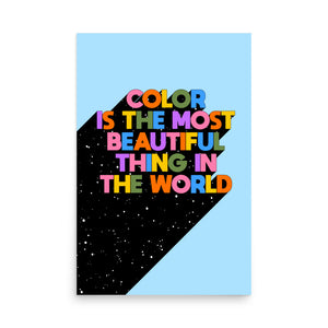 Color Is The Most Beautiful Thing In The World Poster