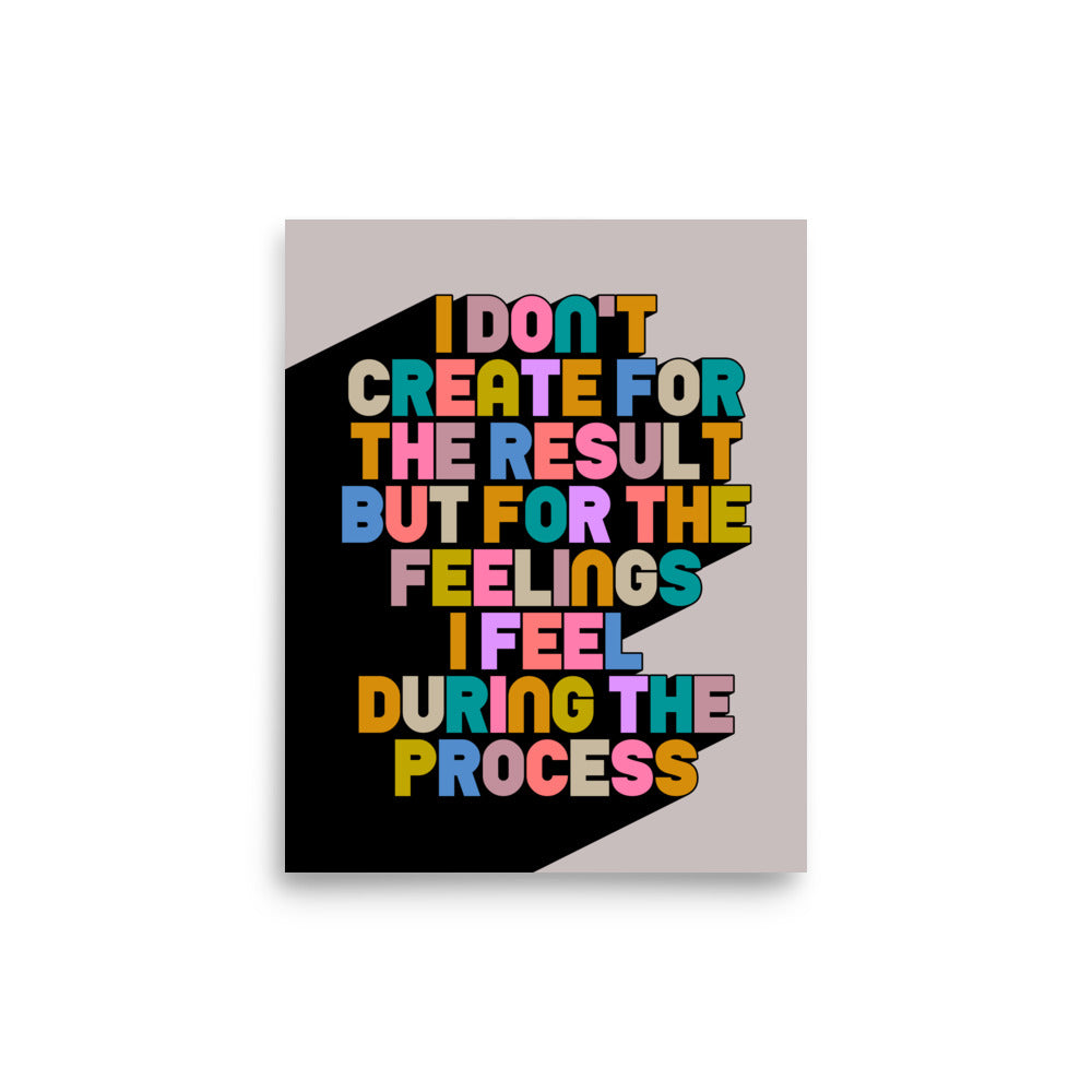 I Don't Create For The Results Poster