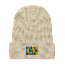 Load image into Gallery viewer, Thriving Through Growth Embroidered Waffle beanie
