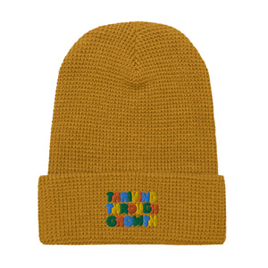 Thriving Through Growth Embroidered Waffle beanie