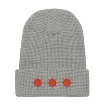 Load image into Gallery viewer, Radiant Summer Embroidered Waffle beanie
