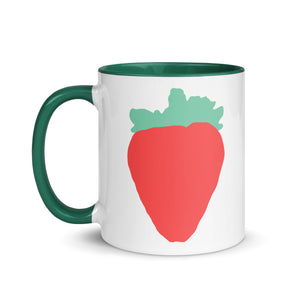 Luscious Strawberry Mug with Color Inside
