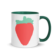 Load image into Gallery viewer, Luscious Strawberry Mug with Color Inside
