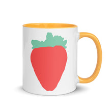 Load image into Gallery viewer, Luscious Strawberry Mug with Color Inside
