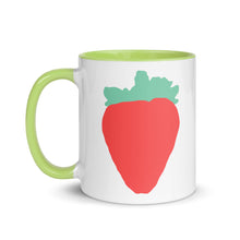 Load image into Gallery viewer, Luscious Strawberry Mug with Color Inside
