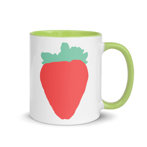 Luscious Strawberry Mug with Color Inside