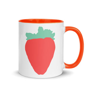 Luscious Strawberry Mug with Color Inside