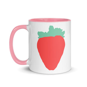 Luscious Strawberry Mug with Color Inside